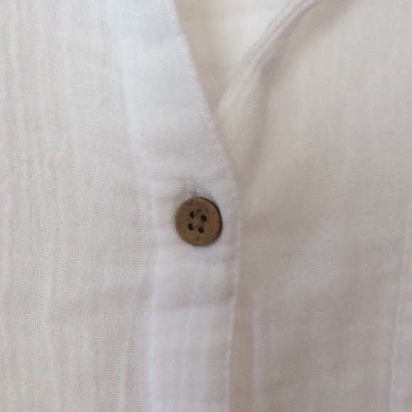 NEW WITH TAG beachlunchlounge White Casual Button Down Shirt - Picture 7 of 15